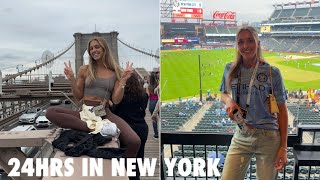 I WENT TO A SOCCER GAME IN NEW YORK! | 24hrs in NYC