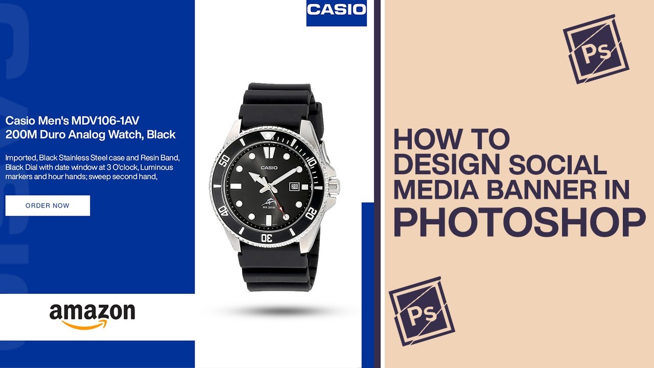 E Commerce Product Banner & Social Media Post Design in Photoshop - YouTube