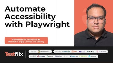 How to Use Playwright for Automating Accessibility Testing | Sundaresan Krishnaswami | TestFlix 2023