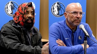 Kyrie Irving, Jason Kidd | Mavericks vs. Pacers postgame 2.25.24