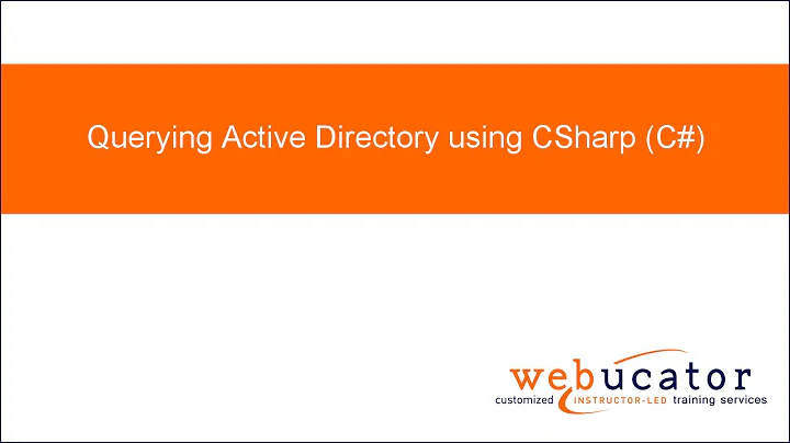 Querying Active Directory using CSharp (C#)