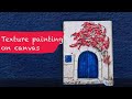 Texture Painting on canvas | Bougainvillea Painting