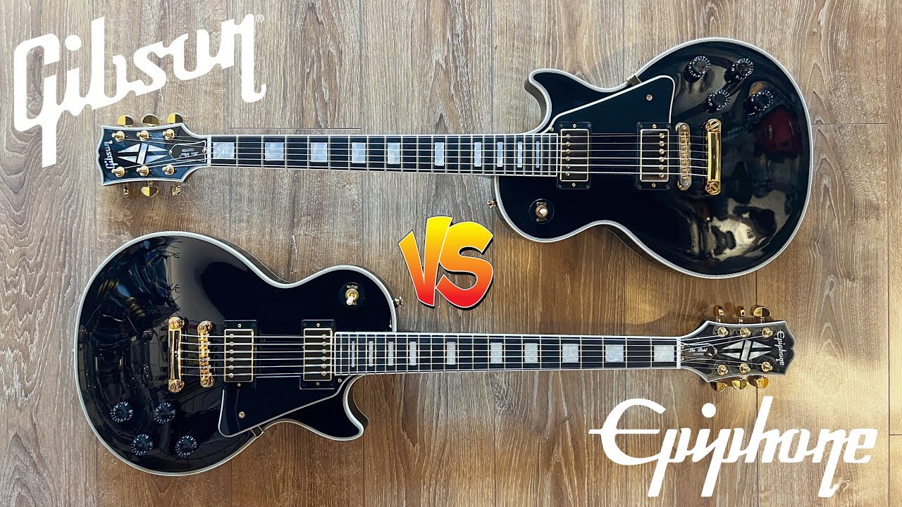 Gibson vs Epiphone Les Paul Custom Ebony
