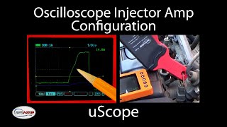 Oscilloscope Testing a Fuel Injector with the AES Wave Uscope using Amperage