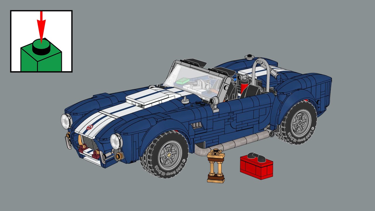 LEGO Icons 10357, Shelby Cobra 427 S/C - инструкции по сборке