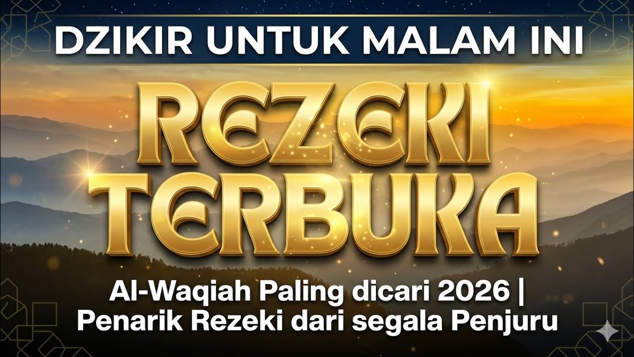 Dzikir Al Waqiah Paling Dicari 2026 | Dzikir Penarik Rezeki dari Segala Penjuru