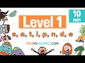 Learn Phonics - Level 1 Complete Collection | 10min | S, A, T, I, P, N, D, E |