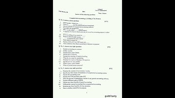 B.com(5th sem)computerized accounting and e-filing tax return  questions paper2022 sambalpur Univer.