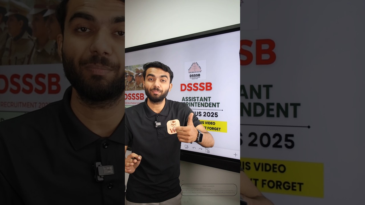 DSSSB ASSISTANT SUPERINTENDENT EXAM SYLABUS 2025 LATEST GOVERNMENT JOB RECRUITMENT 2025