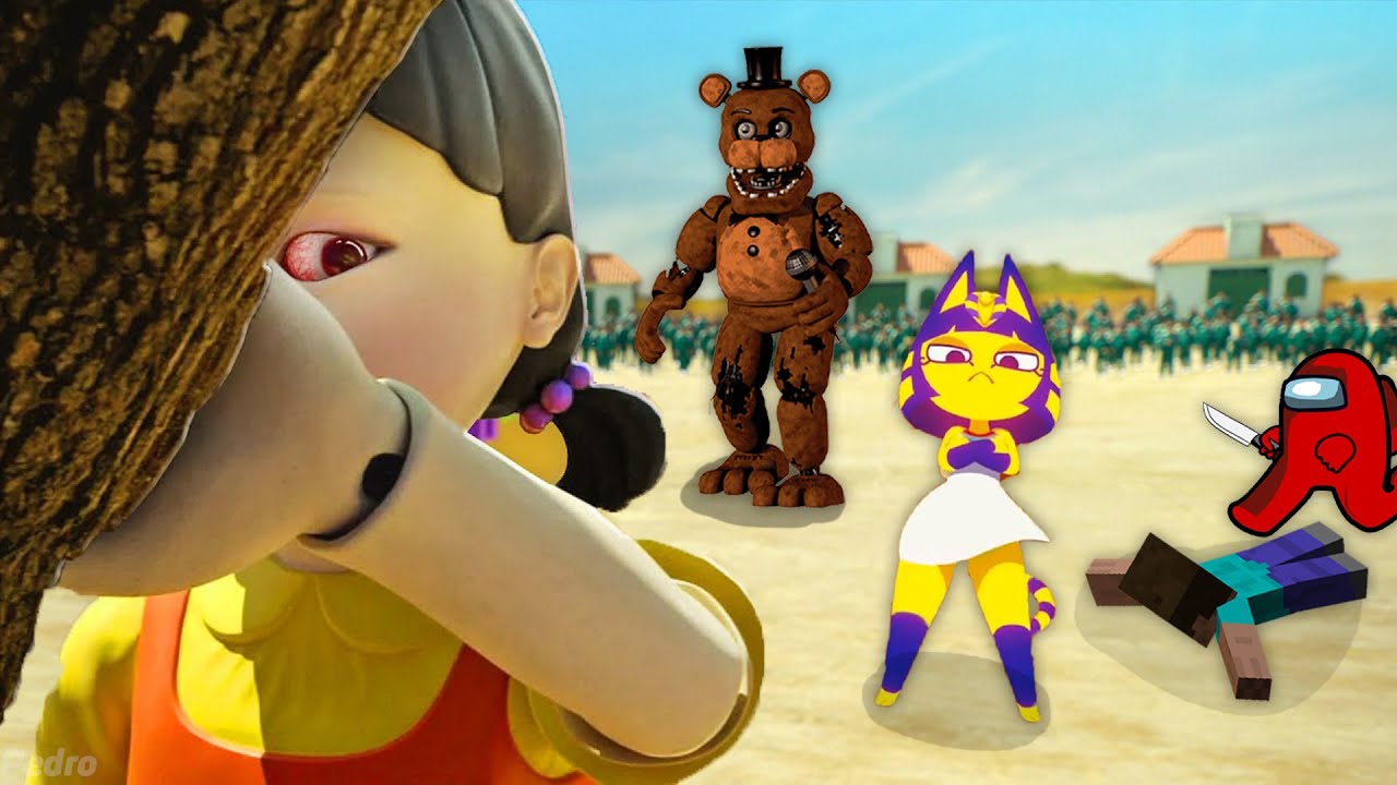 Игра в Кальмара! Анкха, Стив, Фредди и Амонг АС | АНИМАЦИЯ - YouTube