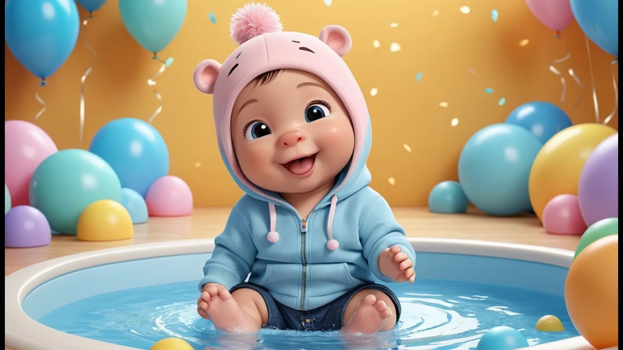 Baby Hippo’s Big New Year Splash | Fun Animals & New Year Nursery Rhyme for Kids | Learning Song