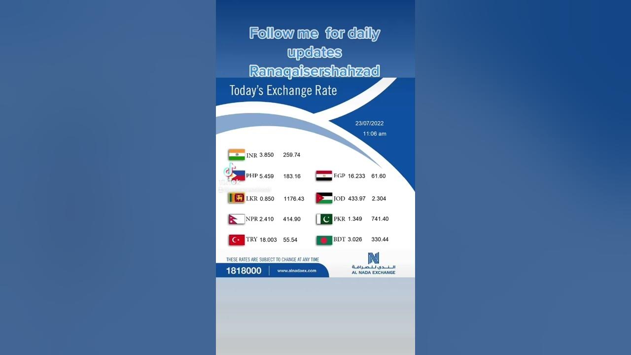 al-nada-exchange-rates-23july-2022-ranaqaisershahzad-shortsvideo