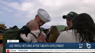 USS Tripoli returns after a seven-month deployment