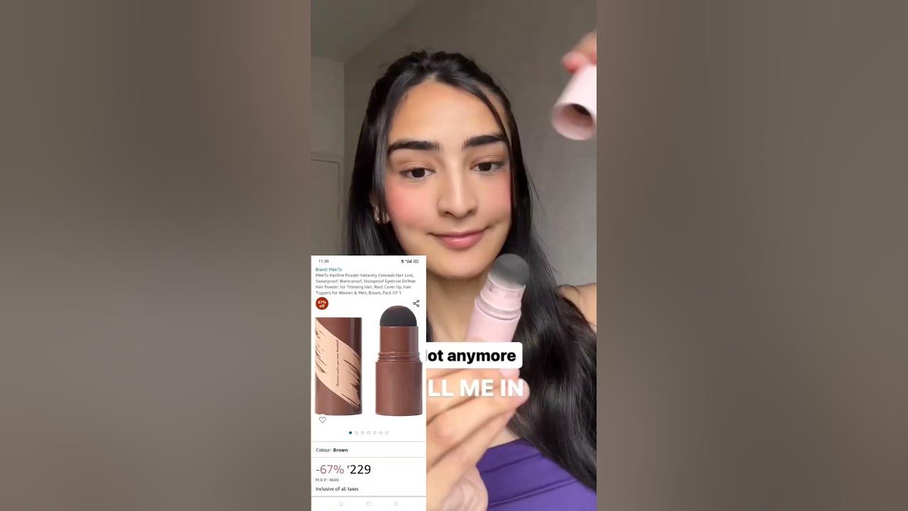 Hairline shadow powder stick on amazon only 229 rs #hairlinepowder #amazon #song
