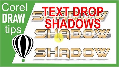 Basic drop shadow applied to text in CorelDraw