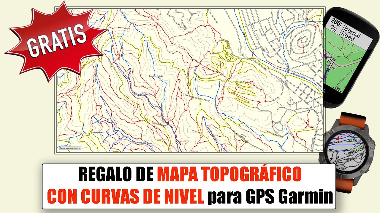 MAPA TOPOGRÁFICO GRATIS con CURVAS DE NIVEL para GPS Garmin - Viajeros  Fisgones - YouTube