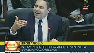 Increíble discurso de Samuel Moncada defendiendo a Venezuela en OEA, 15/feb/2019