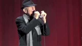 Leonard Cohen, So Long Marianne, Dublin, 12-09-2012 chords