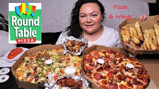 Pizza & Wings Mukbang | AngelaEats