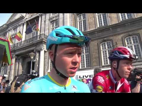 Michael Valgren - interview at the start - Liège-Bastogne-Liège 2018