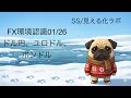2025 01/26USD/JPY, EUR/USD ,GBP/USD 環境認識