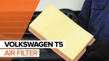 How to change engine air filter on VOLKSWAGEN T5 TUTORIAL | AUTODOC