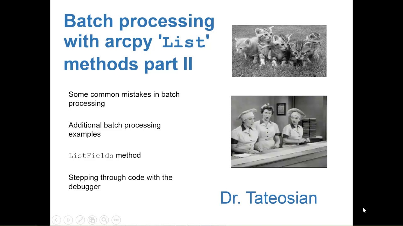 GIS540: Batch Processing Part 2 (Ch 11.3, 11.5-11.7) - YouTube