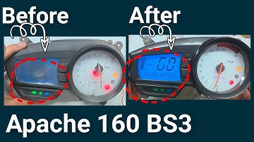 Apache 160 Bs3 Meter Repair # New Display + New Body #apache #tvs #viral #speedometer #modified 
