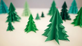 DIY Объемная елка из бумаги своими руками