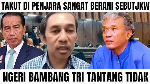 NGERI JUBIR JOKOWI DIRUJAK HABIS OLEH BAMBANG TRI SOAL IJASAH PALSU JKW 