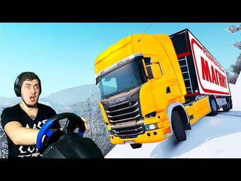 Видео: НЕ СПРАВИЛСЯ С УПРАВЛЕНИЕМ в ГОЛОЛЕД - ПЕРВЫЙ ГОЛОЛЕД в EURO TRUCK SIMULATOR 2 + РУЛЬ