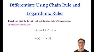 Math Calculus: Deriving Complicated Chain Rule With Ln and Trig (Calc Tricks)