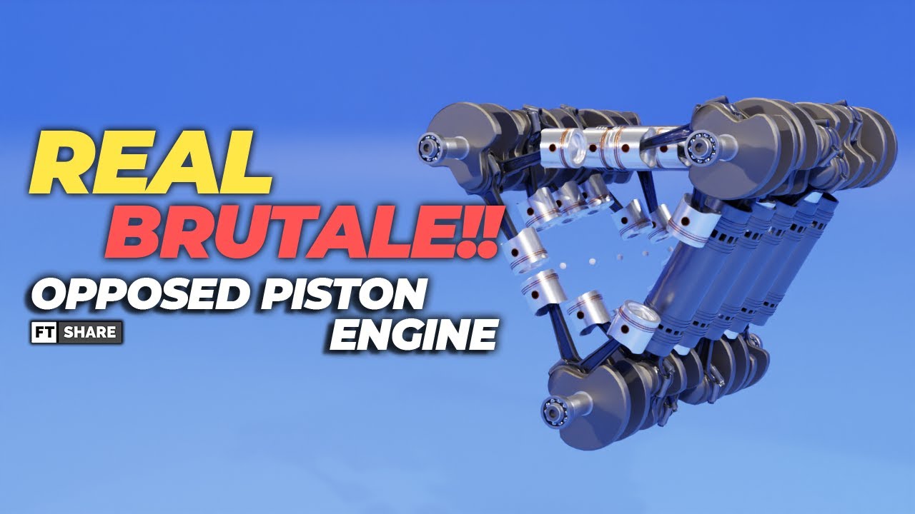 Real Brutality Of Opposed Piston Engine (100044.V1.ENG) YouTube