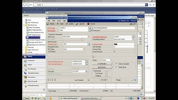 Basic Manufacturing in Dynamics GP