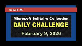 Microsoft Solitaire Collection | Daily Challenge February 9, 2026 | FreeCell Expert screenshot 3