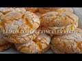 LEMON COOKIE CRINKLES WITH LEMON BUTTERCREAM FILLING/EASY RECIPE