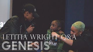 BLACK PANTHER Q&A - Letitia Wright Gets Asked The Cutest Question Ever