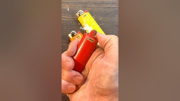 How To Make Fire with an Empty Bic Lighter #shorts