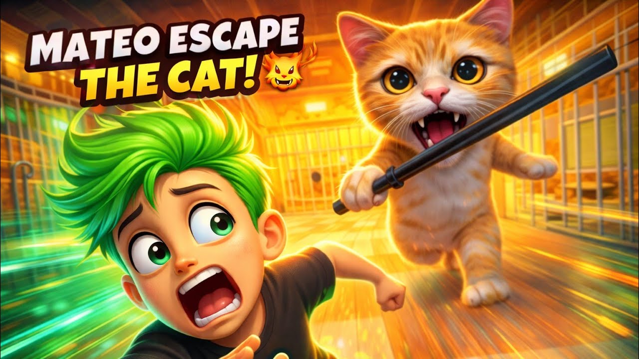 MATEO VS THE PRISON CAT!#roblox #escape 