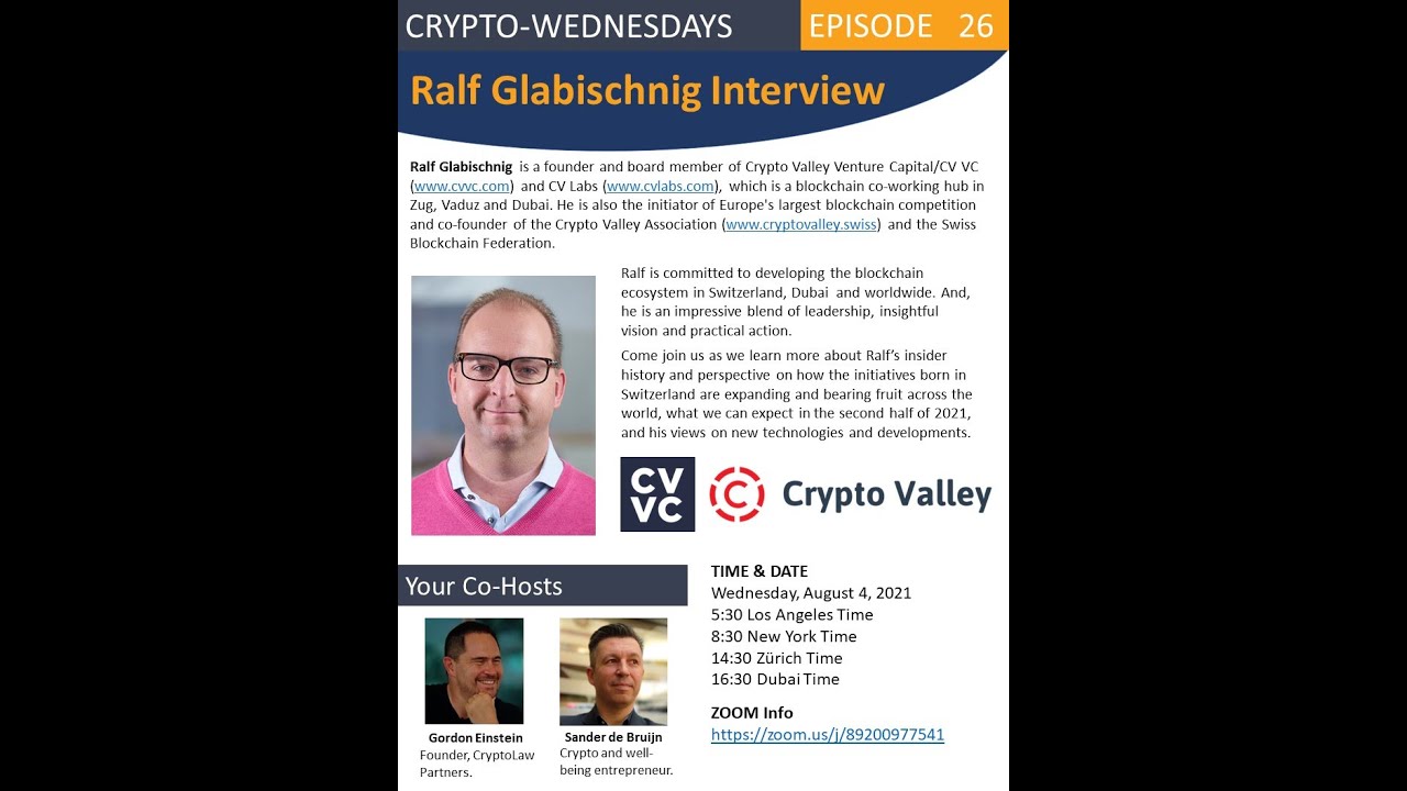 Crypto-Wednesdays No. 26 - Ralf Glabischnig Interview