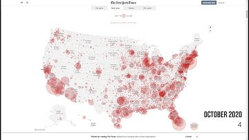 COVID-19 New York Times US Map Total Cases Time-lapse - Mar 2020-Jan 2021