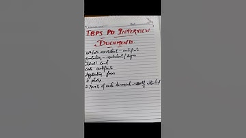 Ibps po interview documents #shorts #ibpspo #banker #trendingshorts