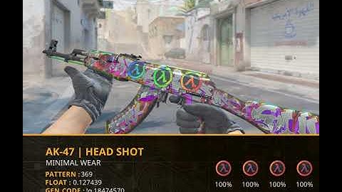 AK-47 | Head Shot (Minimal Wear) ----  Sticker | Lambda (Holo) X 4