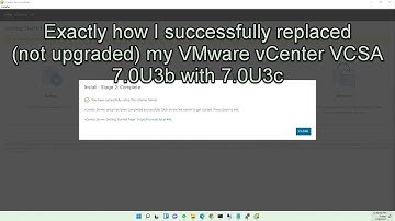 Exactly how I installed VMware vCenter VCSA 7.0U3c, replacing my 7.0U3b rather than upgrading it