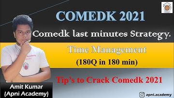 COMEDK Last Minute Strategy|| Most Important tip