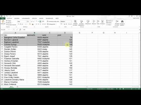 Videó: Számok Rendezése Növekvő Sorrendben Az Excelben (Excel)