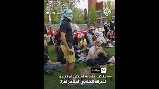هولندا.. طلاب جامعة أمستردام تنضم للحراك الطلابي المناصر لغزة