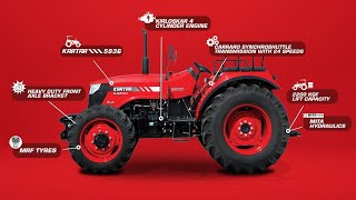 kartar 5936 Tractor with Kirloskar engine 🔥🔥 #tractor