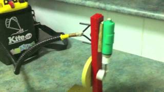Steam Engine - double oscillating. Made out of plastic & wood