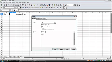 How do I make a drop-down list in LibreOffice Calc?